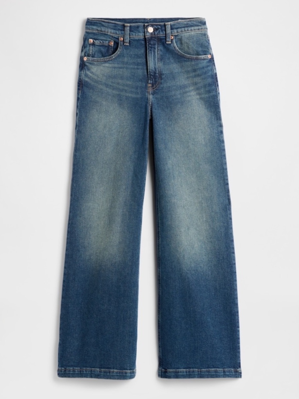 NWOT GAP High Rise Stride Wide-leg Women's Jeans in Blue Wash 30 10P